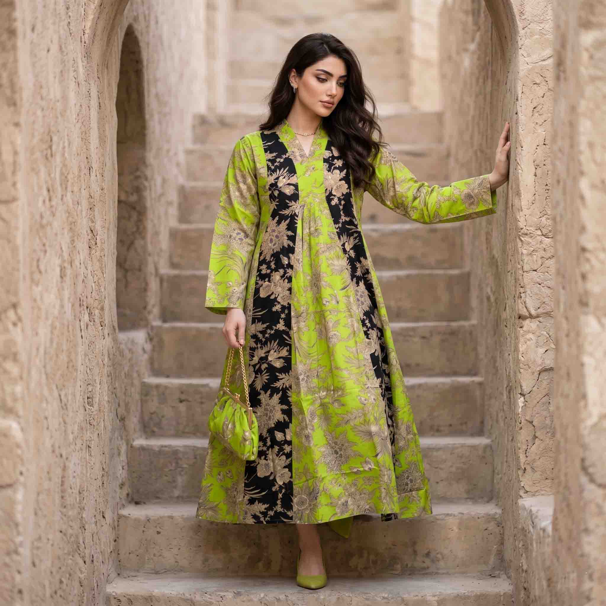 Floral Women Darra - Green