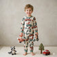 Woodland Commute Boys Full Sleeves Pajama Set - Cream