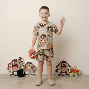 Tasmanian Boys Short Set - Brown