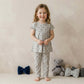 Cute Bows Girls Short Sleeves Pajama Set - Grey