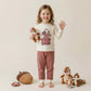 Chip n Dale Girls Half Sleeves Pajama Set -  Cream & Brown
