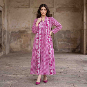 Boho Diamond Print Women Darra - Pink