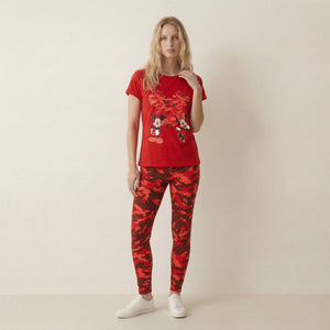 Mickey & Minnie Love Women Pajama Set - Red