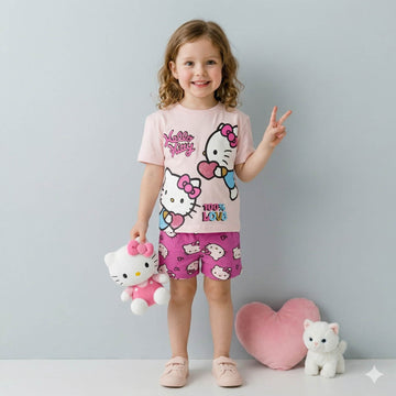 Hello Kitty Girls Short Set - Pink