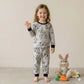 Rabbit Girls Full Sleeves Pajama Sets - Grey