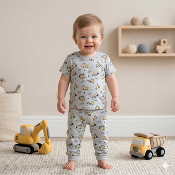 Urban Explorer Baby Boys Half Sleeves Set - Grey