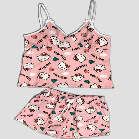 Kitty Women Short Set - Pink