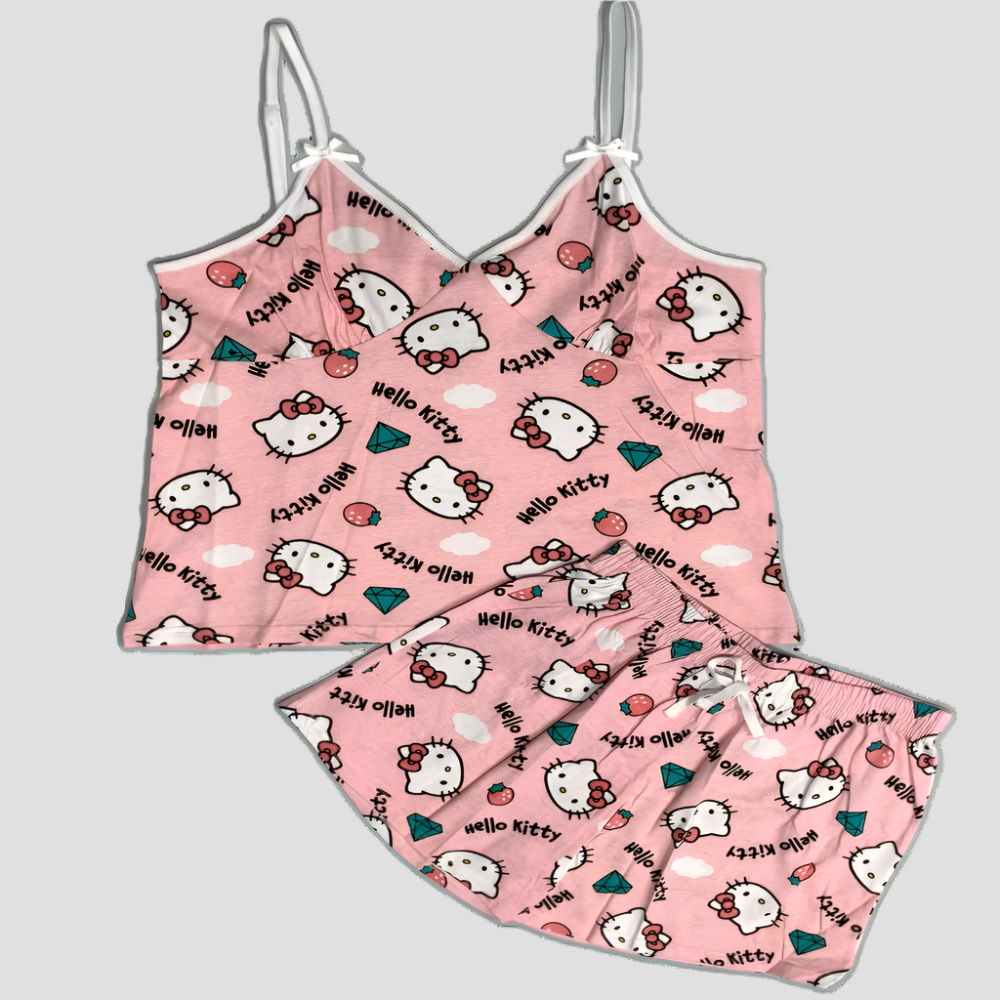 Kitty Women Short Set - Pink