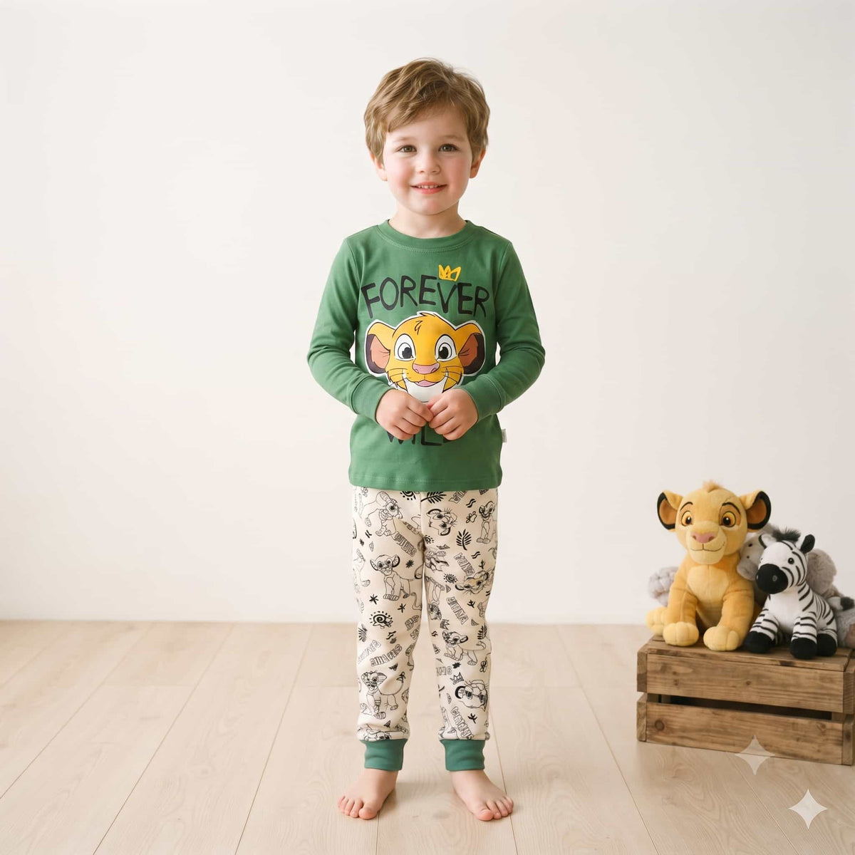 Simba Boys Full Sleeves Pajama Set – Green