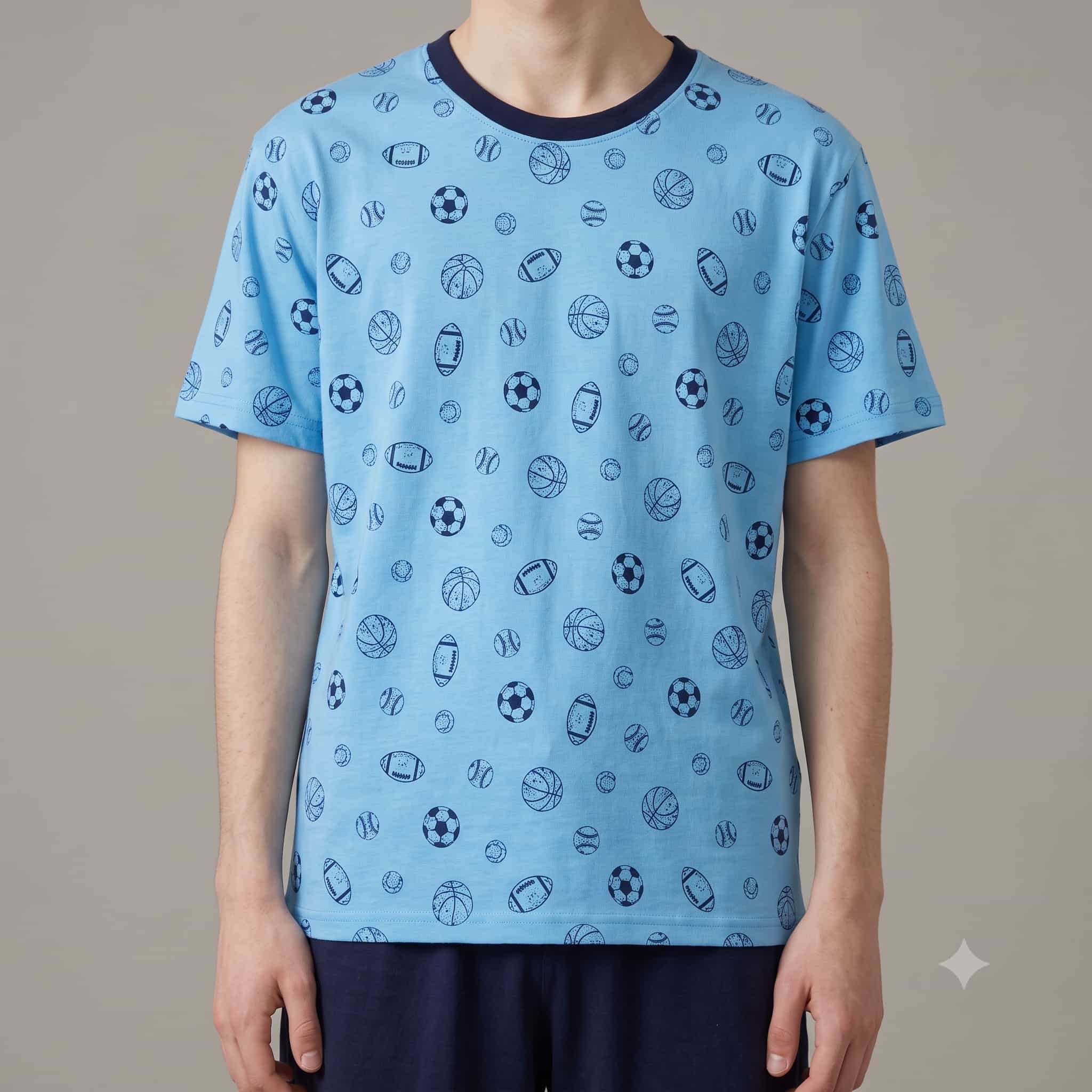 Football Boys Short Set - Light Blue
