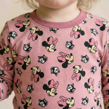 Minnie Mouse Baby Girl Full Sleeves Pajama Set - Pink
