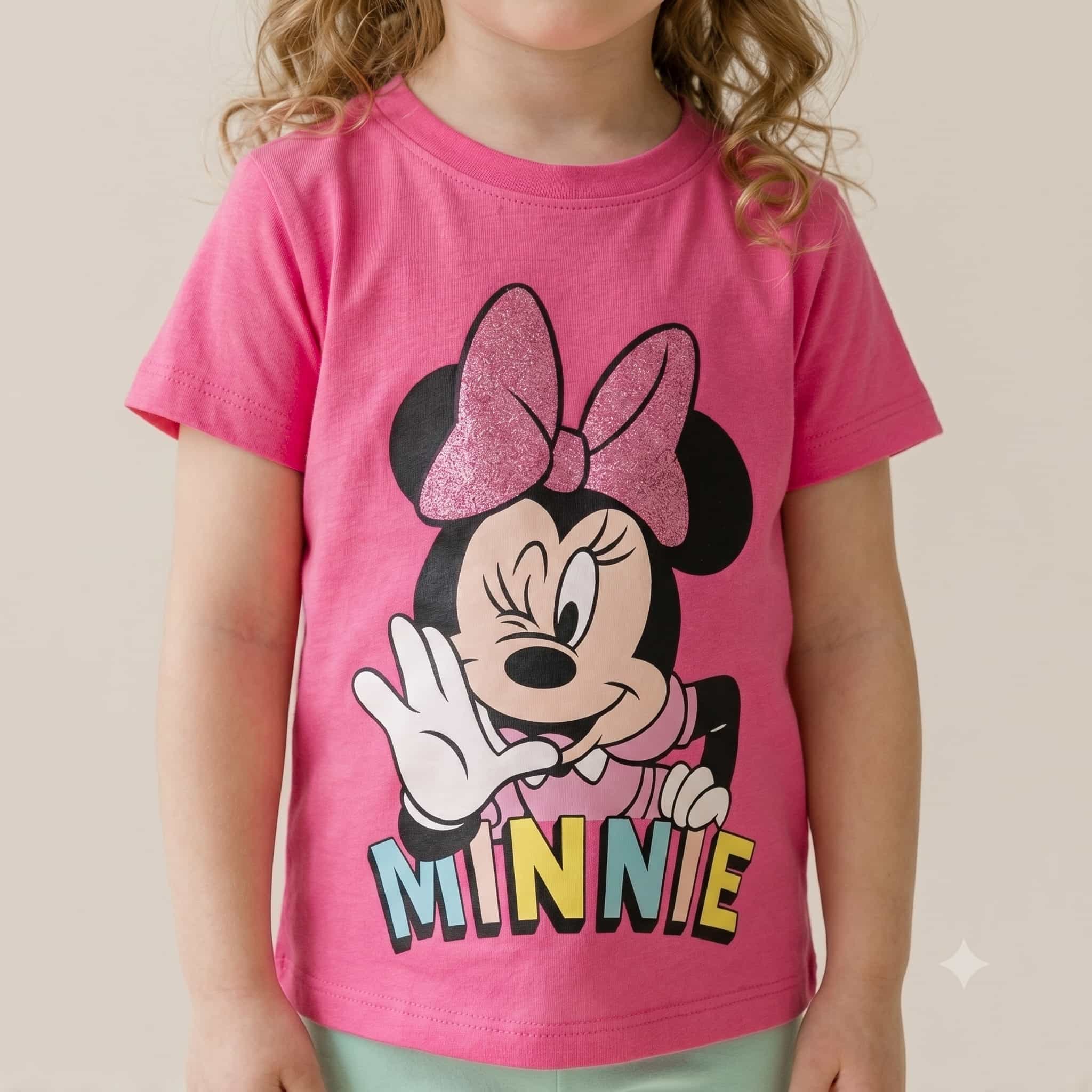 Minnie Mouse Girls Half Sleeves Pajama Set - Pink