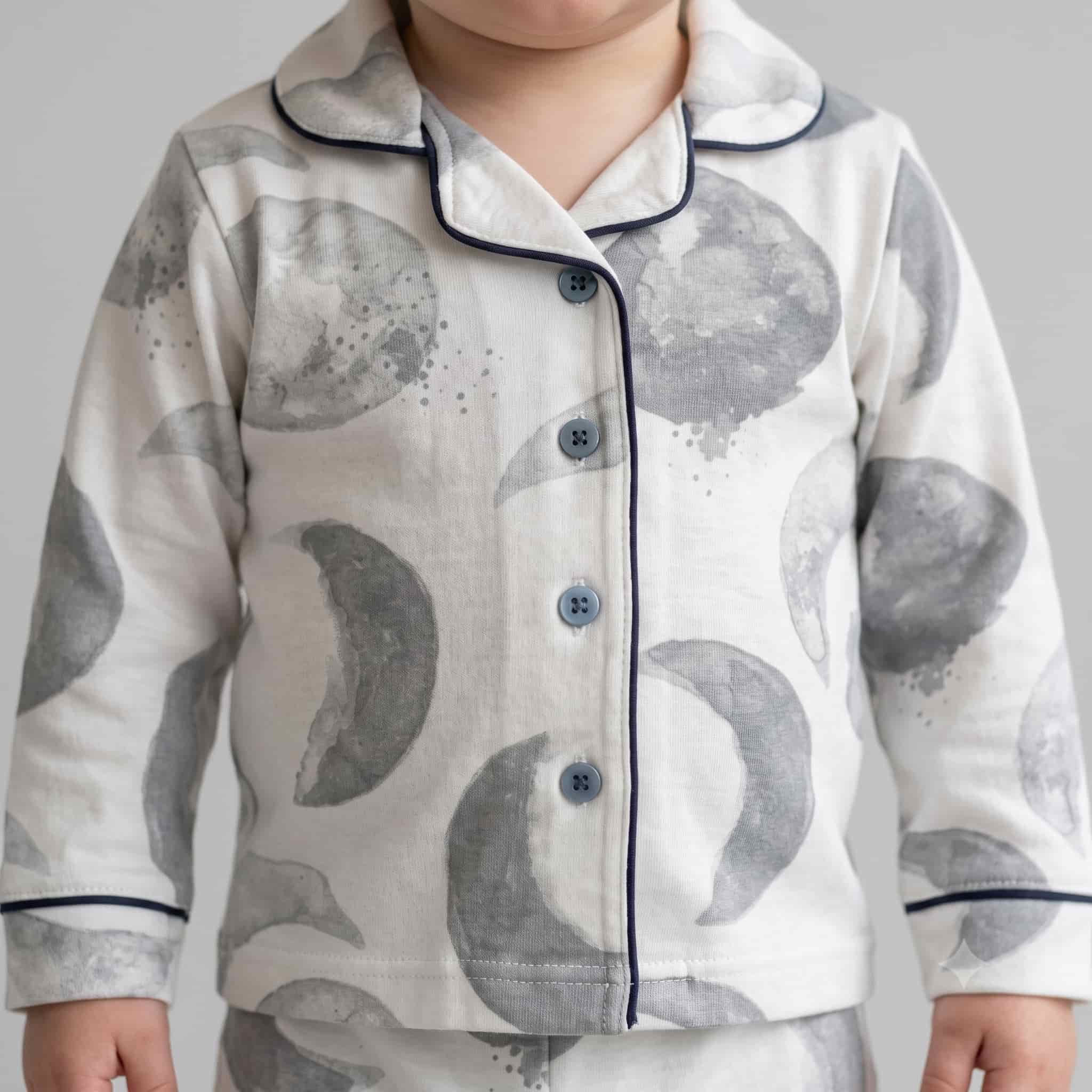 Lunar Dreams Baby Boys Full Sleeves Pajama Set - Off-White