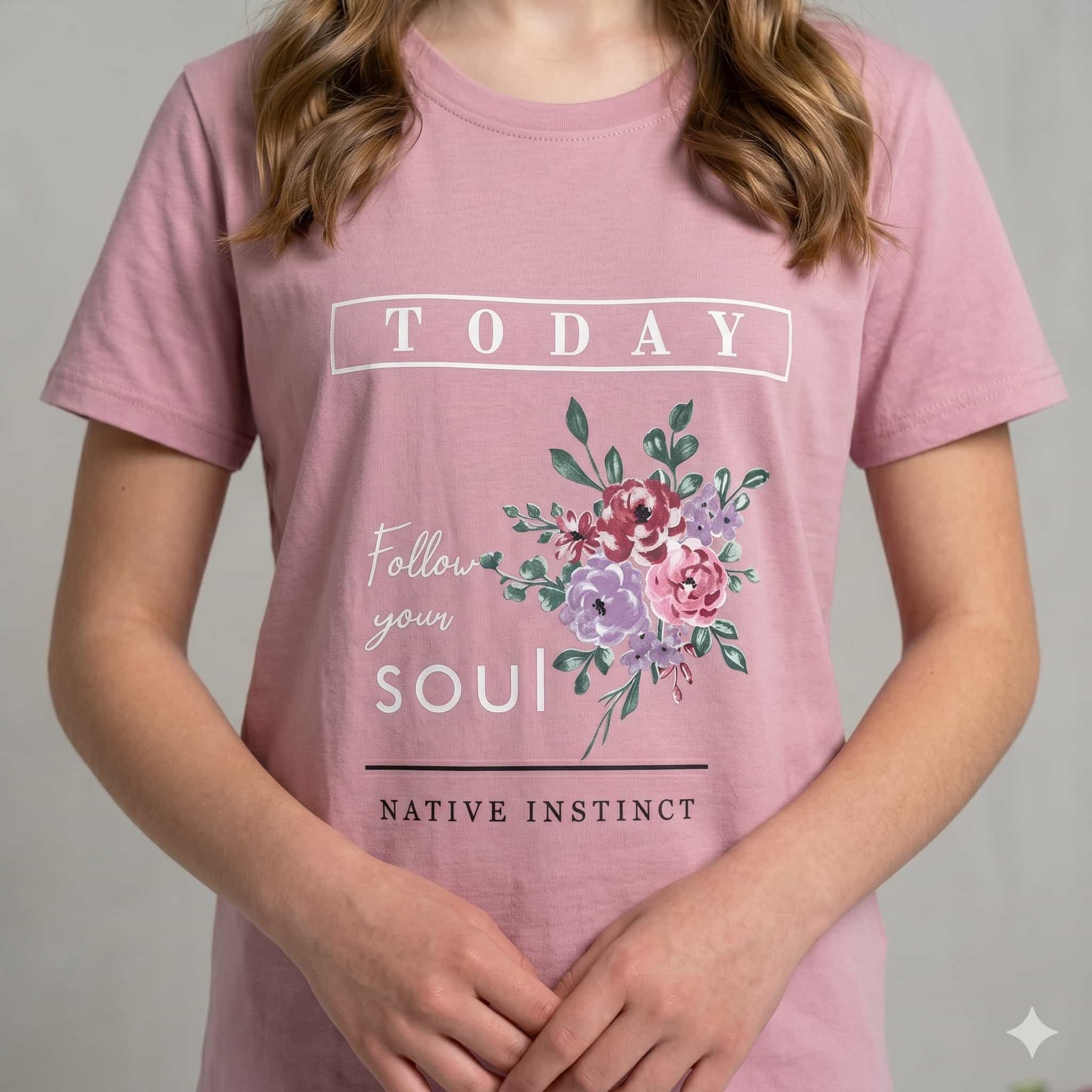 Floral Soul Girls Half Sleeves Pajama set - Pink