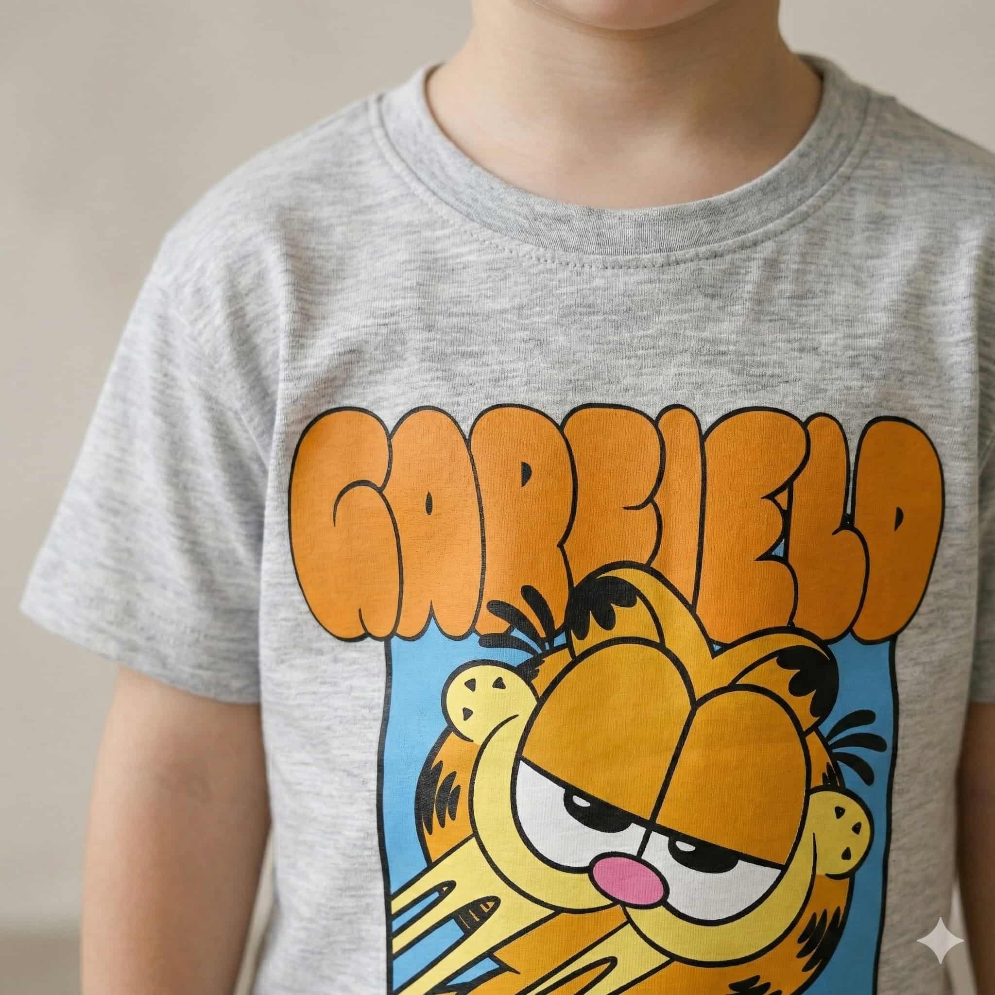 Garfield Boys Shorts Sets- Light Grey