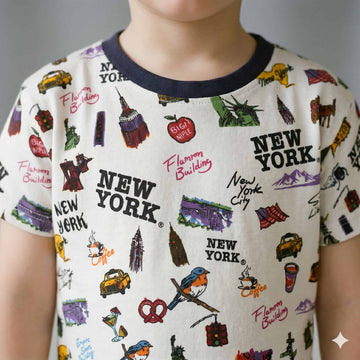 City Quest Boys Half Sleeves Pajama Set - White
