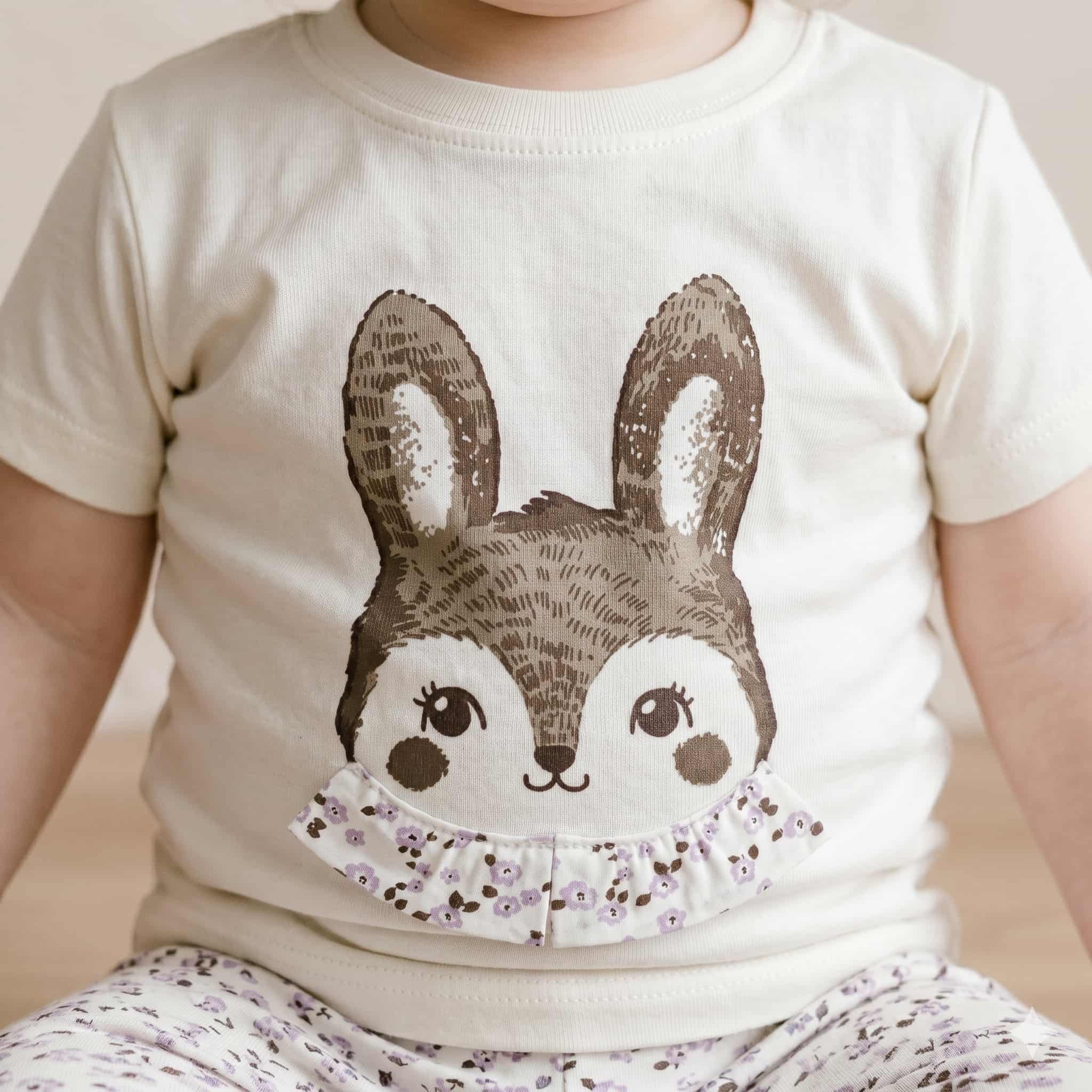 Vintage Bloom Baby Girls Half Sleeves set - Cream