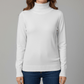 Turtle Neck Women Sweater-White