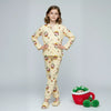 Love Me Girls Woven Rayon Button Pajama Set - Yellow