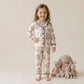 Bunny Land Girl Button Pajama Set - Cream