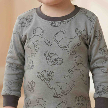 Simba Baby Boys Full Sleeves Pajama Set - Dark Grey