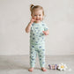 Mint Flutter Half Sleeves Baby Girl Pajama set - Green