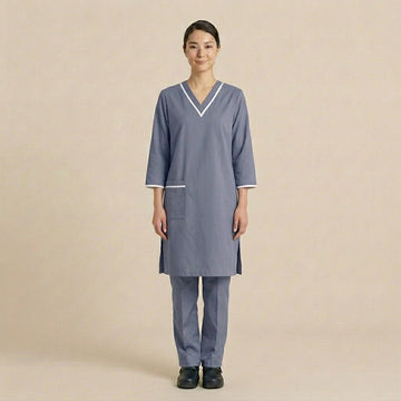 Maid Women Uniform Set - Light Grey