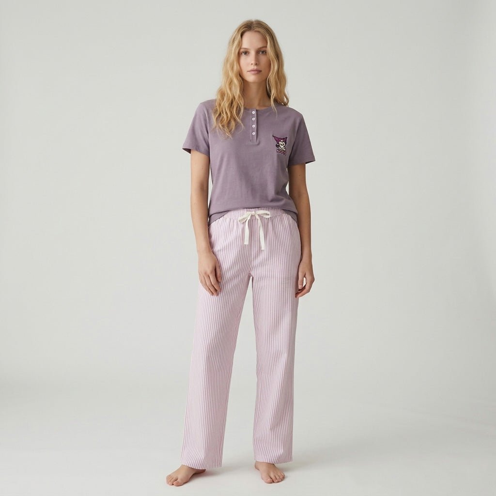 Kuromi Women Pajama Set - Purple