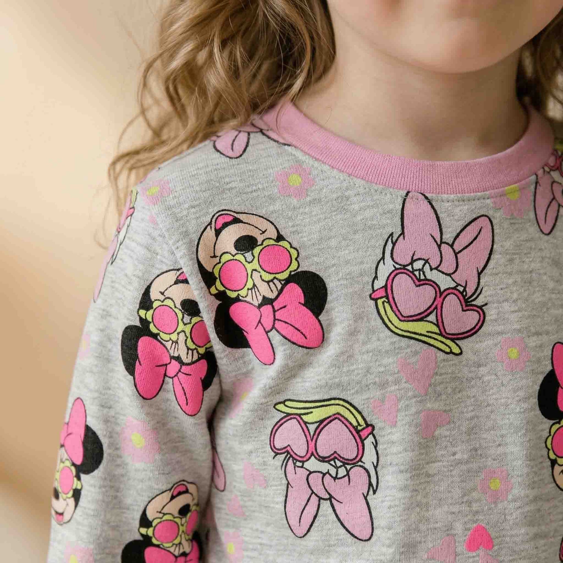 Minnie Girls Disney Pajama Set - Grey