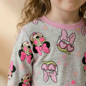 Minnie Girls Disney Pajama Set - Grey