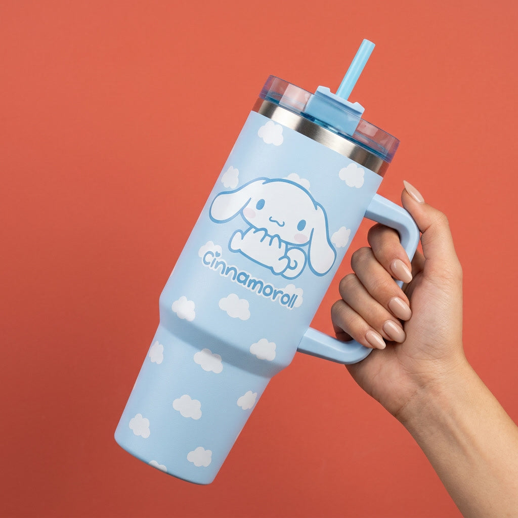 Cloud Charm Vacuum Insulated Travel Tumbler 1200ml - Light Blue