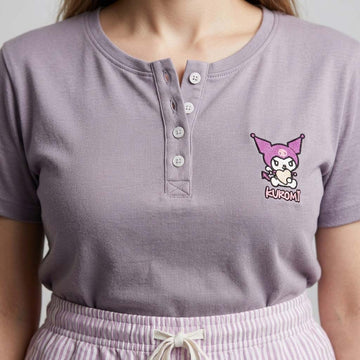 Kuromi Women Pajama Set - Purple