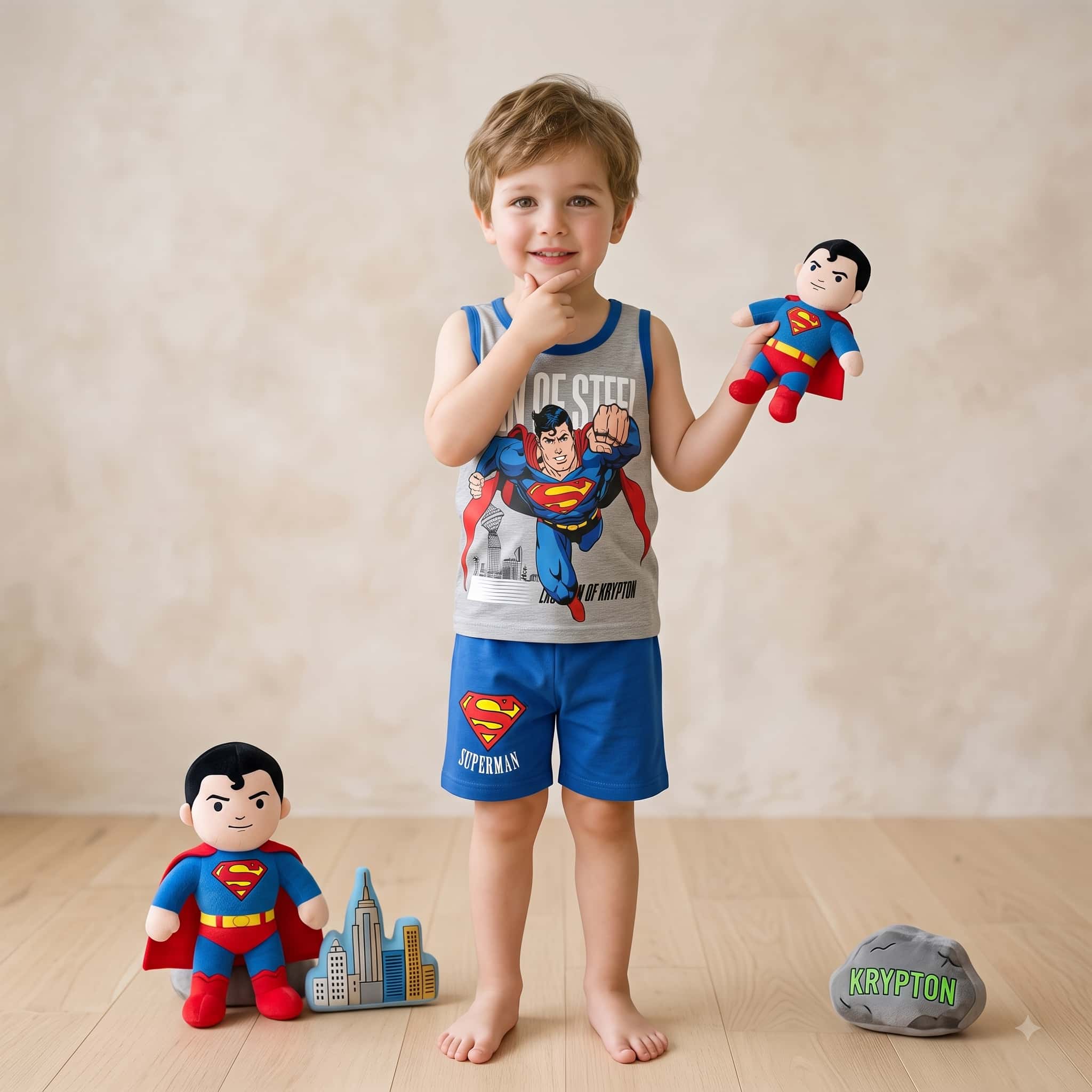 Superman Boys Inner Set - Grey