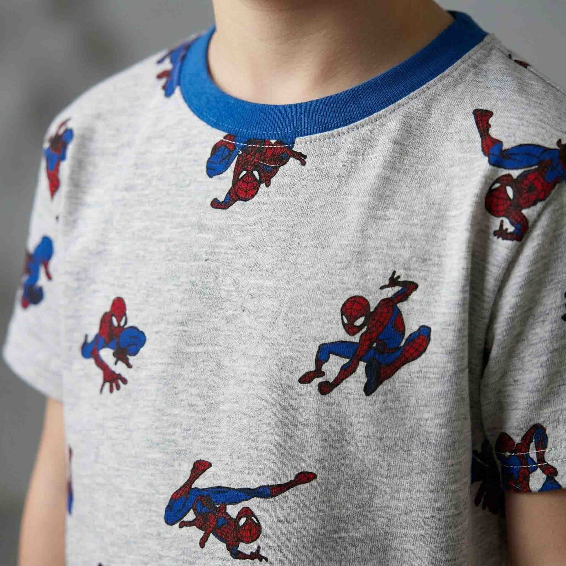 Hero-in-Motion Boys Short Set - Grey & Blue