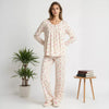 Cute Rabbit Zip Neck Women Pajama Set- Yellow