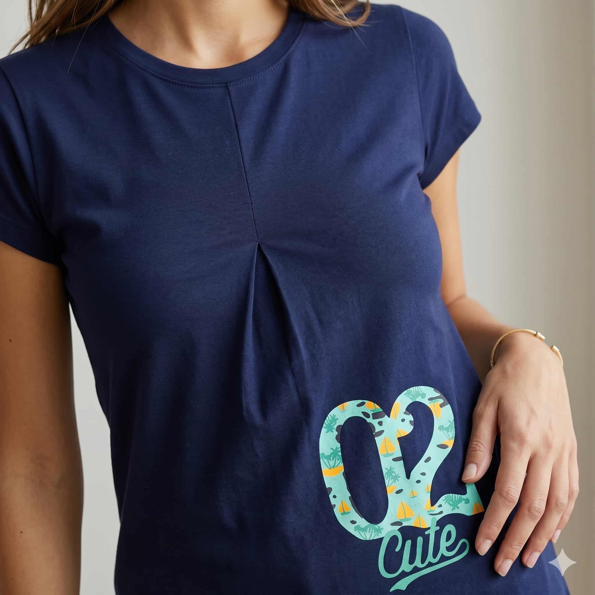 Midnight Cute Women Half Sleeves Pajama Set - Navy