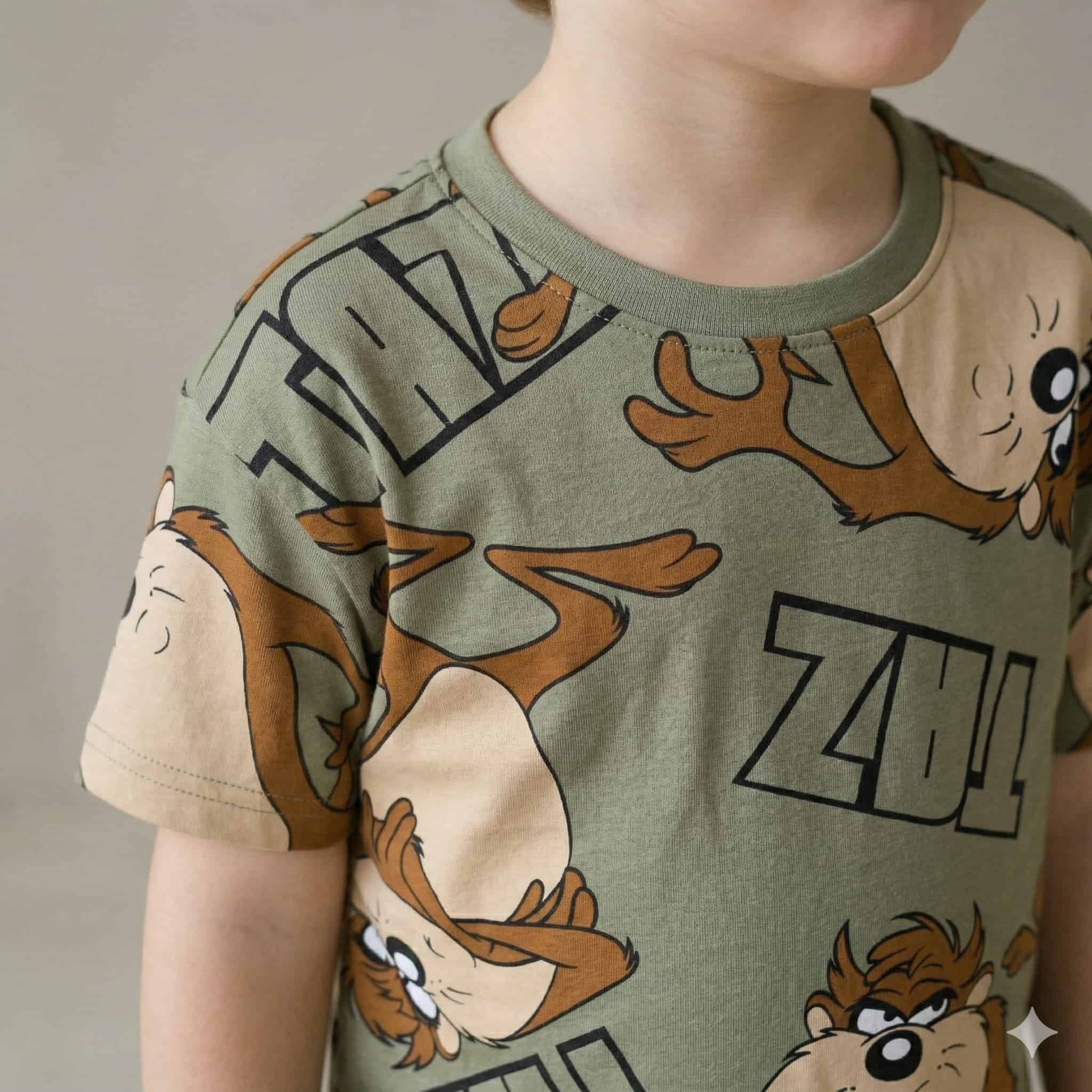 Taz Boys Short Set - Beige