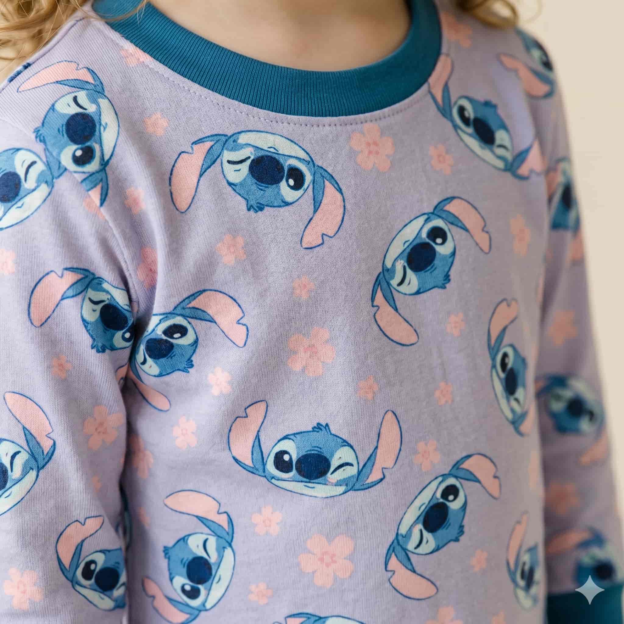 Stitch Girls Full Sleeves Set - Lilac