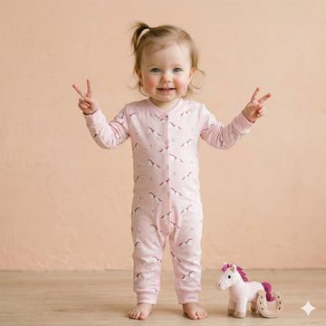 Pastel Unicorn Baby Girl Set - Pink