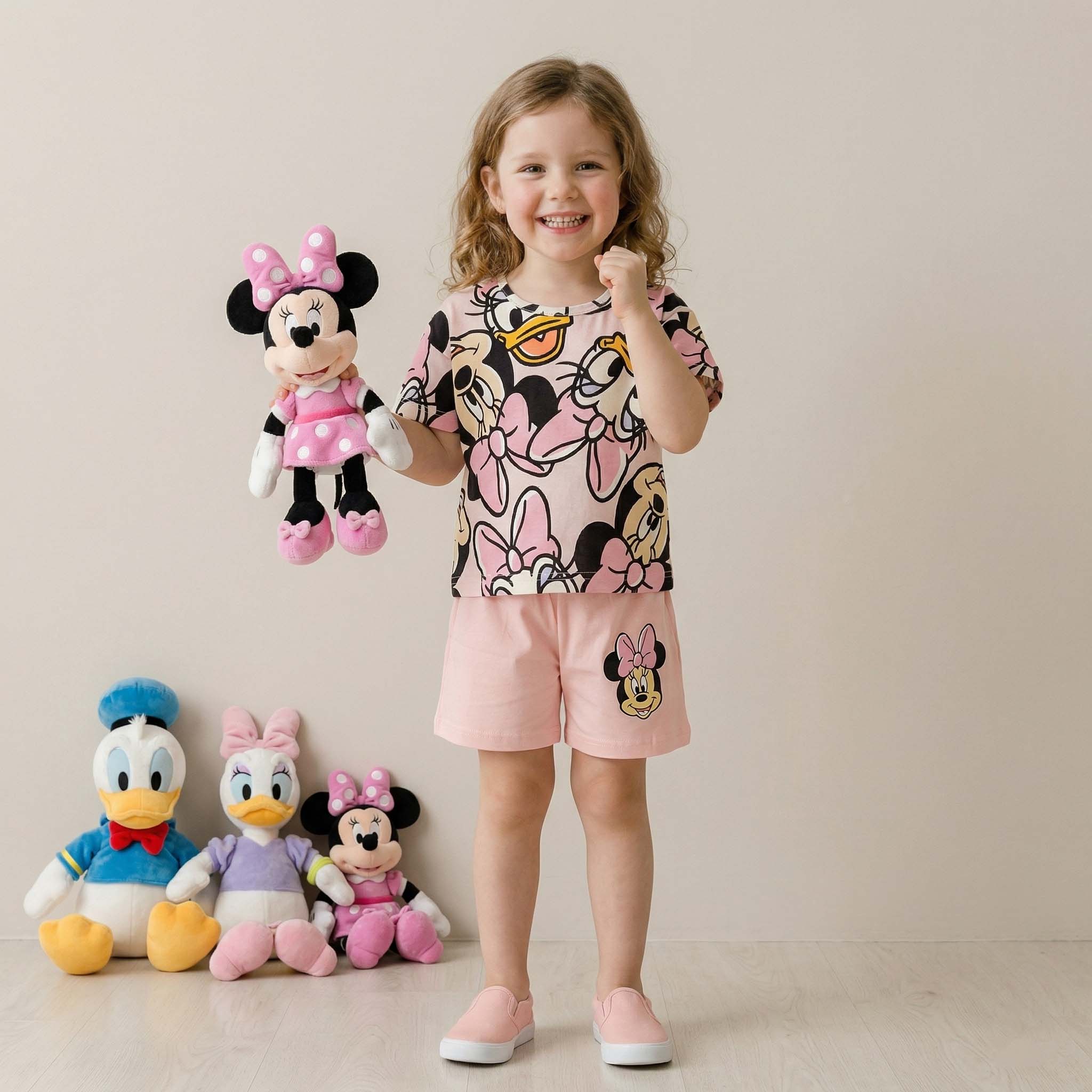Minnie & Friends Girls Short Set - Pink