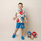 Sonic X Knuckles Boys Short Set - White & Blue