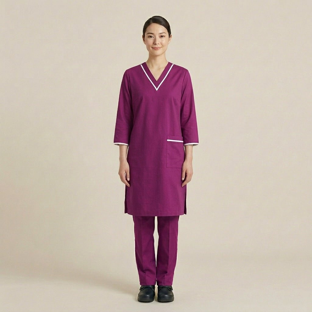 Maid Women Uniform Set - Plum