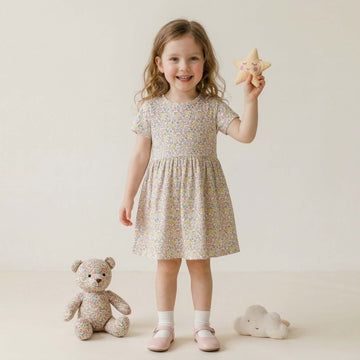 Bloom Bud Girls Frock - Multicolor