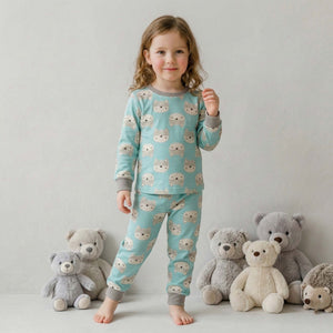 Goodnight Giggles Girl Pajama Set - Blue