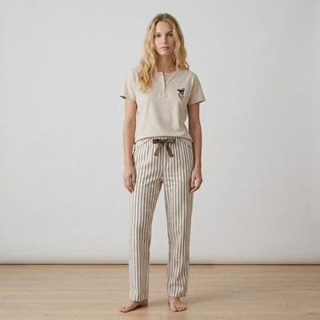 Bambi Women Pajama Set - Brown