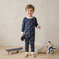 SkateBoard Boys Full Sleeves Pajama Set - Navy Blue