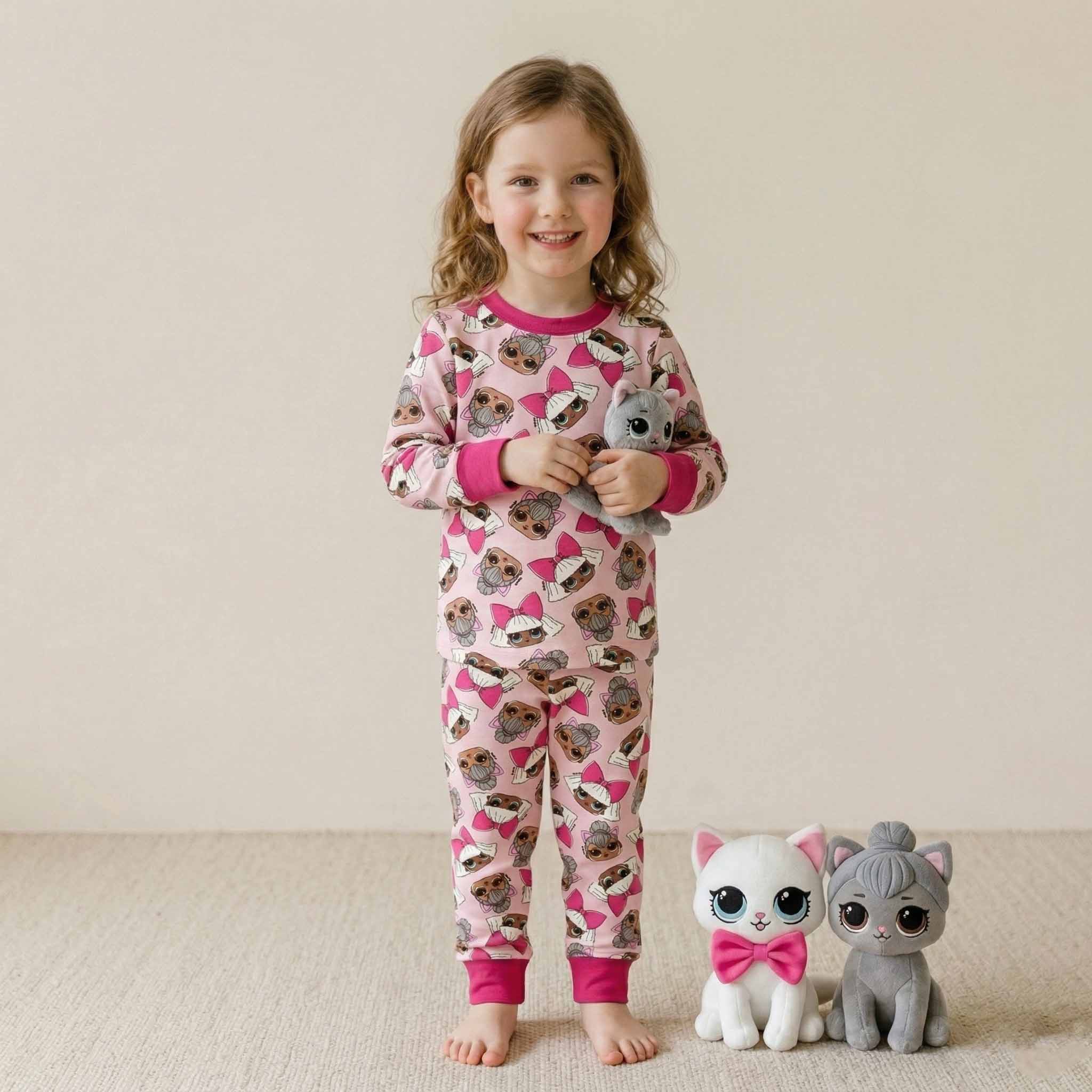 LOL Surprise Doll Girls Half Sleeves Pajama Set - Pink