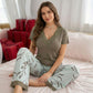 Laced Women Pajama Set - Green