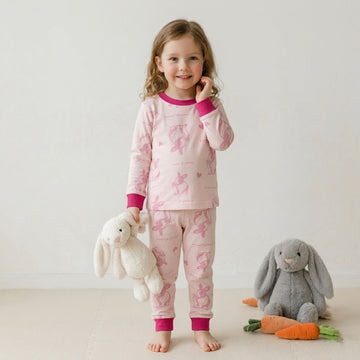 Sleepy Bunny Girls Disney Pajama Set - Pink