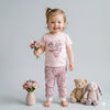 Vintage Bloom Half Sleeves Baby Girl Pajama set - Floral